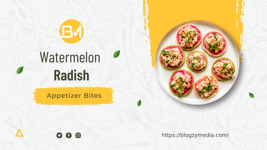 Watermelon Radish Appetizer Bites
